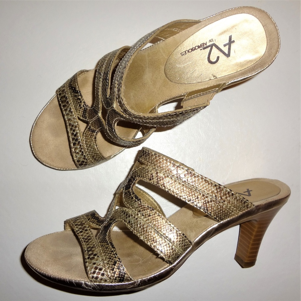 A2 by Aerosoles Stacked Heel Sandals